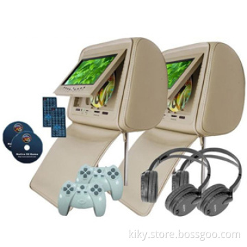 Headrest DVD Player with 32-bit Games and 7-inch TFT LCD Screen
